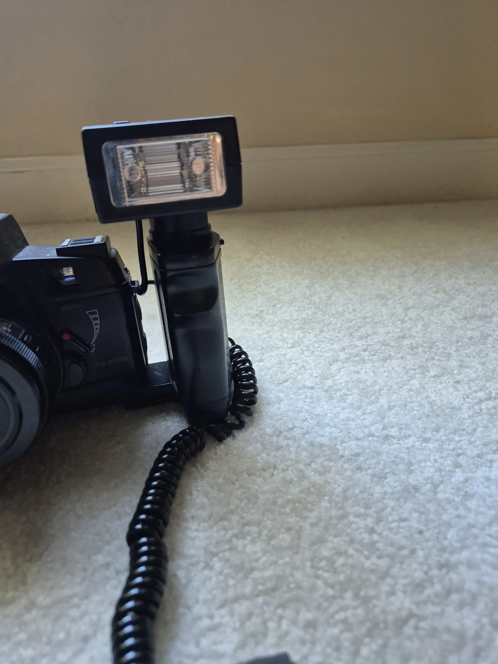 Black SLR Camera with Lens - Black